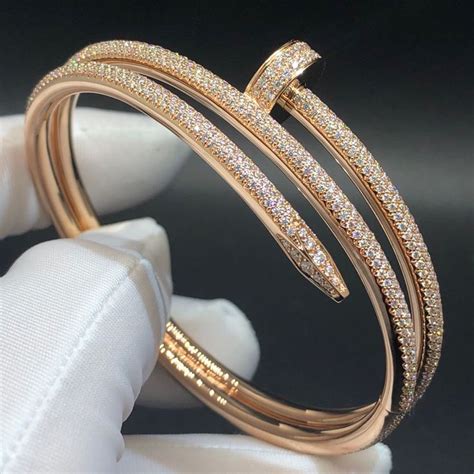 cartier juste un clou bracelet diamond|cartier nail bracelet price list.